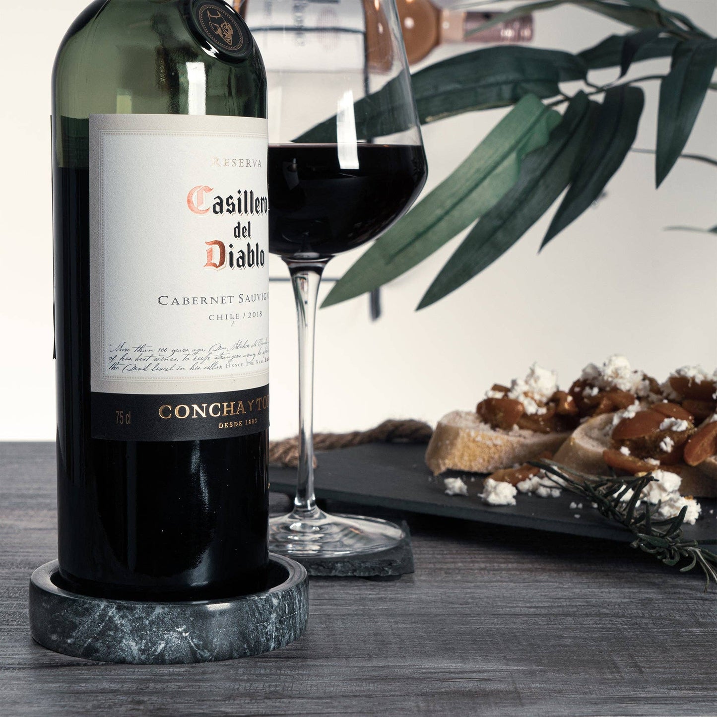 Argon Tableware Genuine Marble Wine Coaster