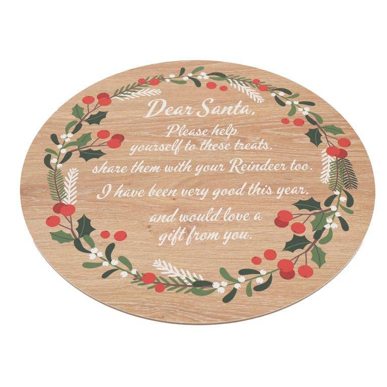 Treats for Santa Christmas Serving Plate