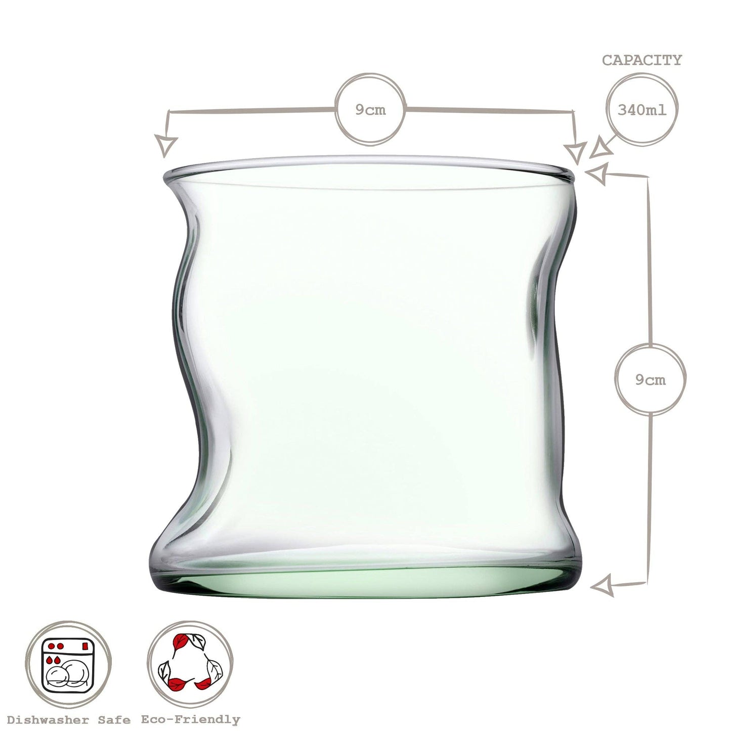 340ml Aware Amorf Recycled Glass Tumbler