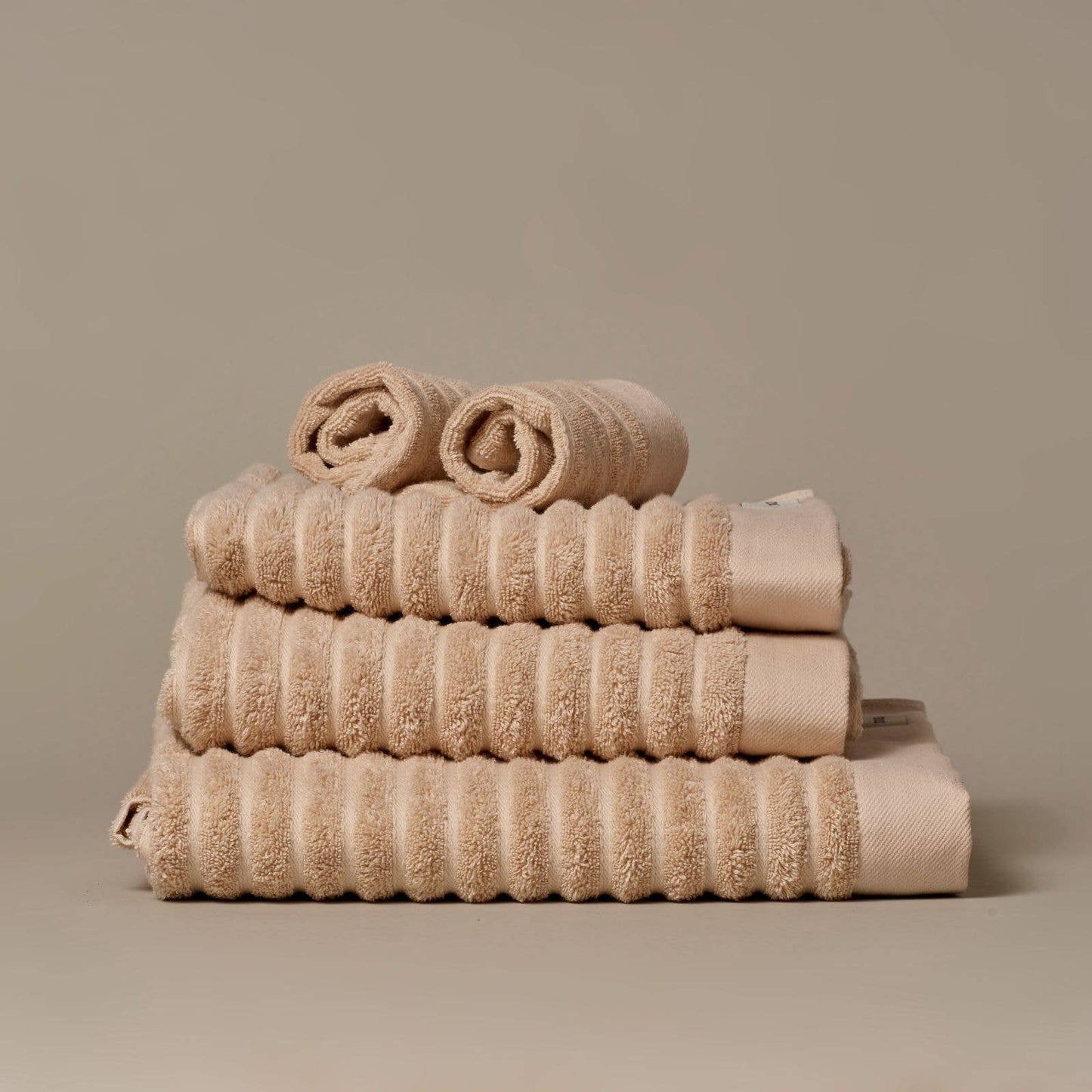 Ribbed Organic Cotton Bath Towels & Face Cloths