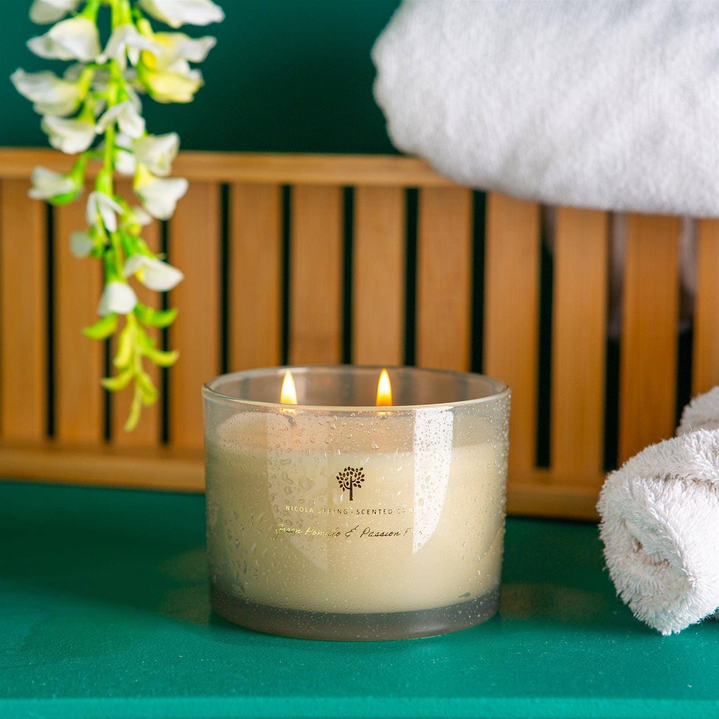 350g Double Wick Passion Fruit Wax Candle Nicola Spring