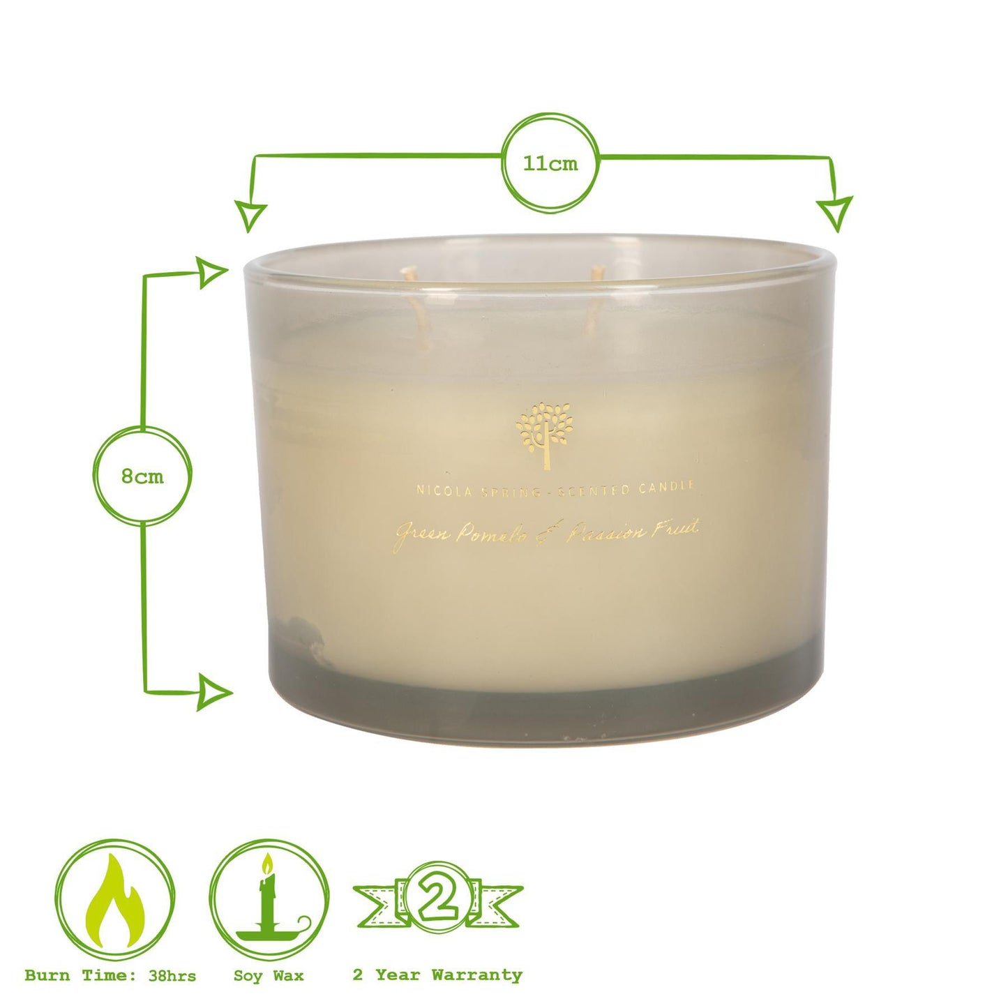 350g Double Wick Passion Fruit Wax Candle Nicola Spring