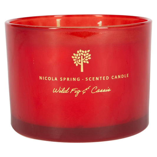 350g Double Wick Fig & Cassis Wax Candle Nicola Spring