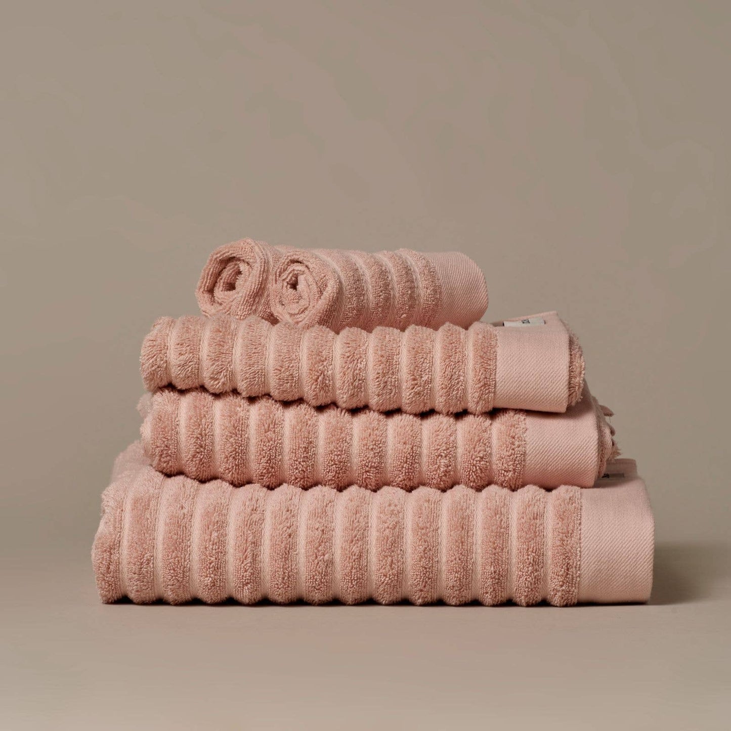 Ribbed Organic Cotton Bath Towels & Face Cloths