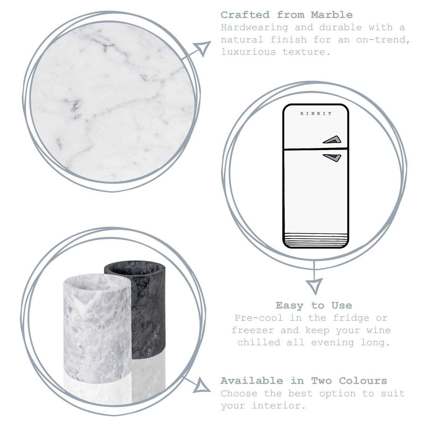 Argon Tableware Marble Wine Cooler