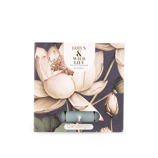 Set of 9 Tealights - Lotus & Wild Lily