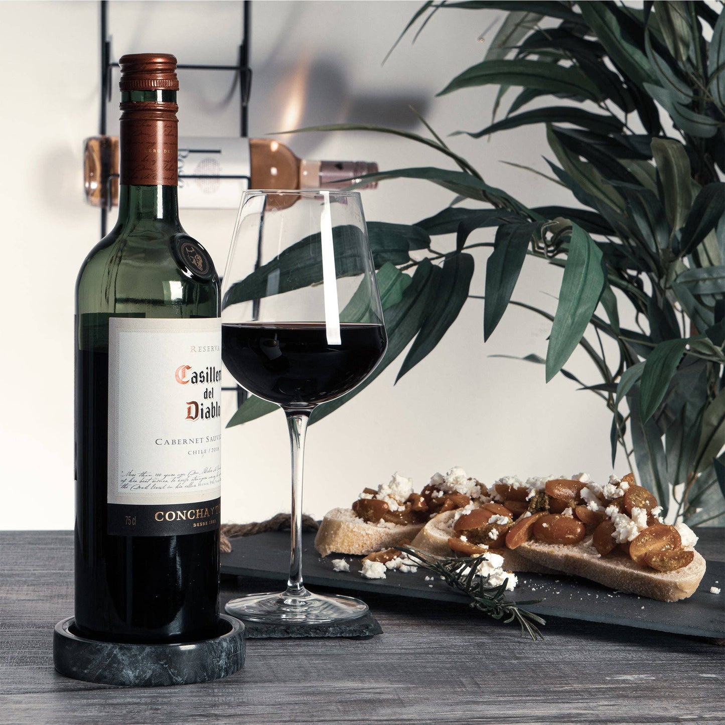 Argon Tableware Genuine Marble Wine Coaster