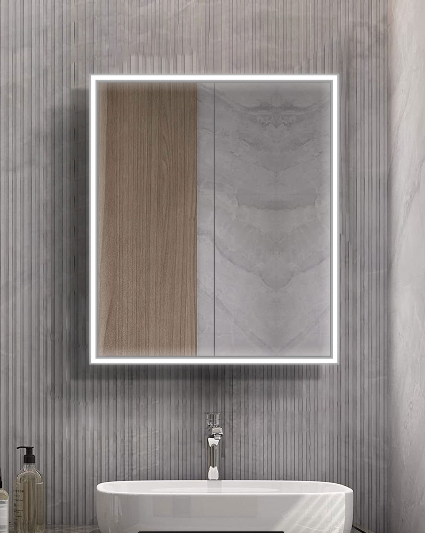 Kia Steam Free Colour-Changing Mirror Cabinet – 2 Sizes