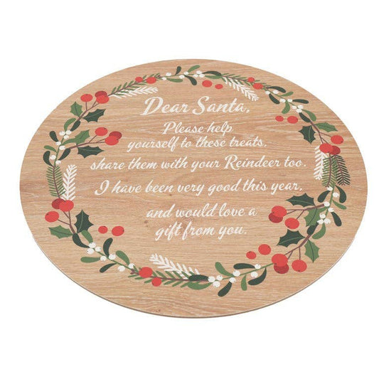 Treats for Santa Christmas Serving Plate