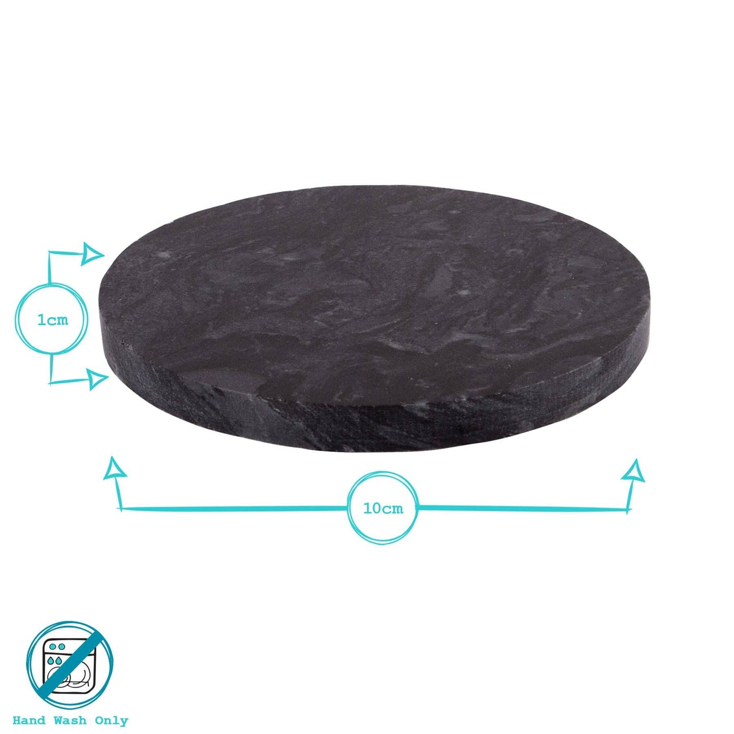 Round Marble Coaster - 10cm - Green