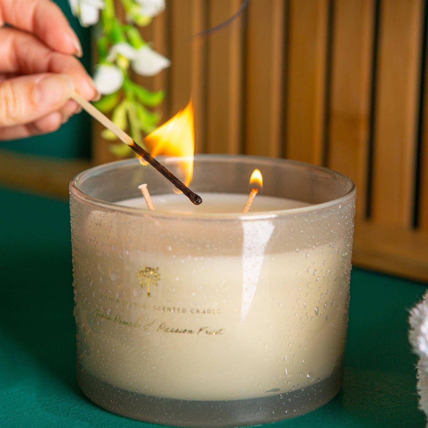 350g Double Wick Passion Fruit Wax Candle Nicola Spring