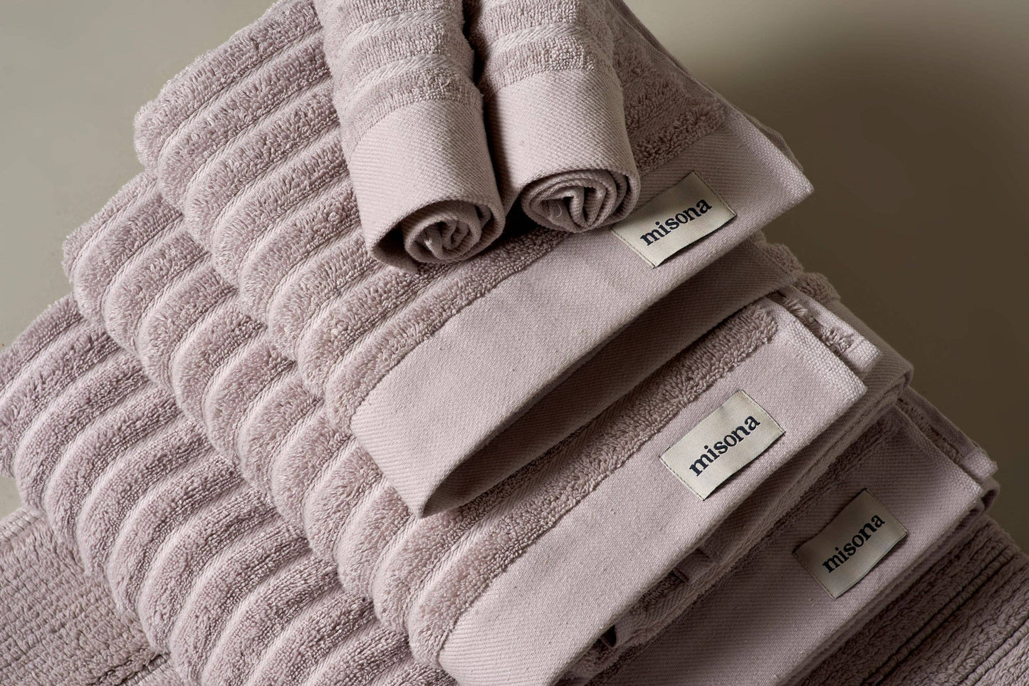 Ribbed Organic Cotton Bath Towels & Face Cloths