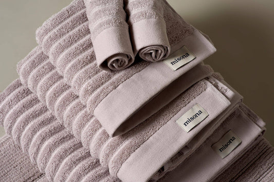 Ribbed Organic Cotton Bath Towels & Face Cloths