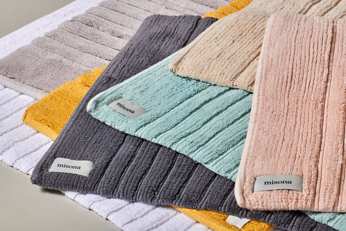 Organic Cotton Bath Mat & Bath Runner - Non Slip, Super Soft