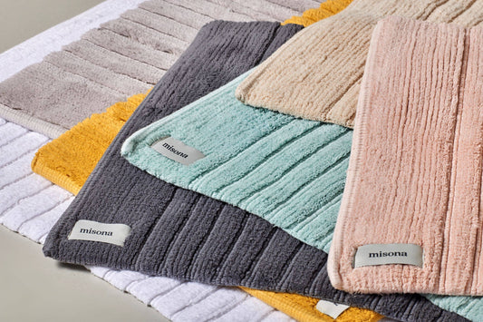 Organic Cotton Bath Mat & Bath Runner - Non Slip, Super Soft