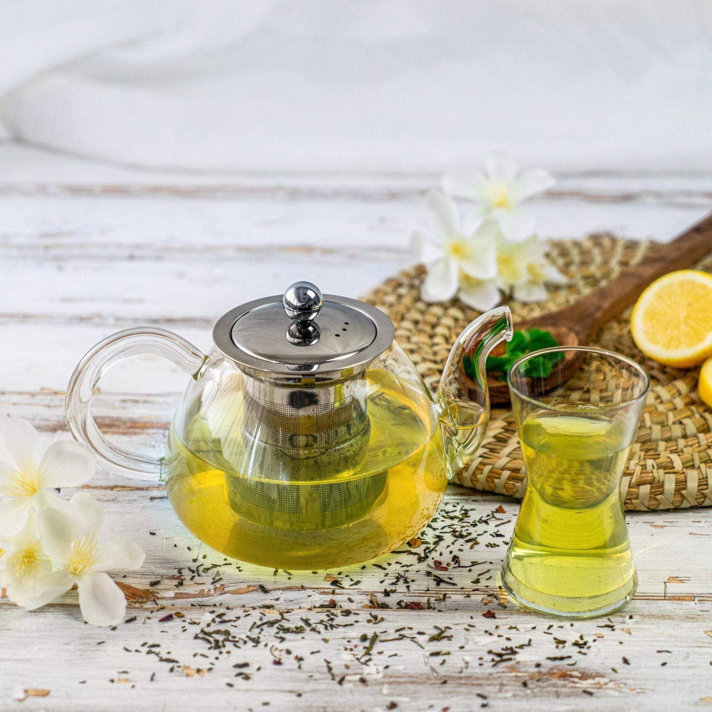 Argon Tableware Clear Glass Infuser Teapot - 700ml