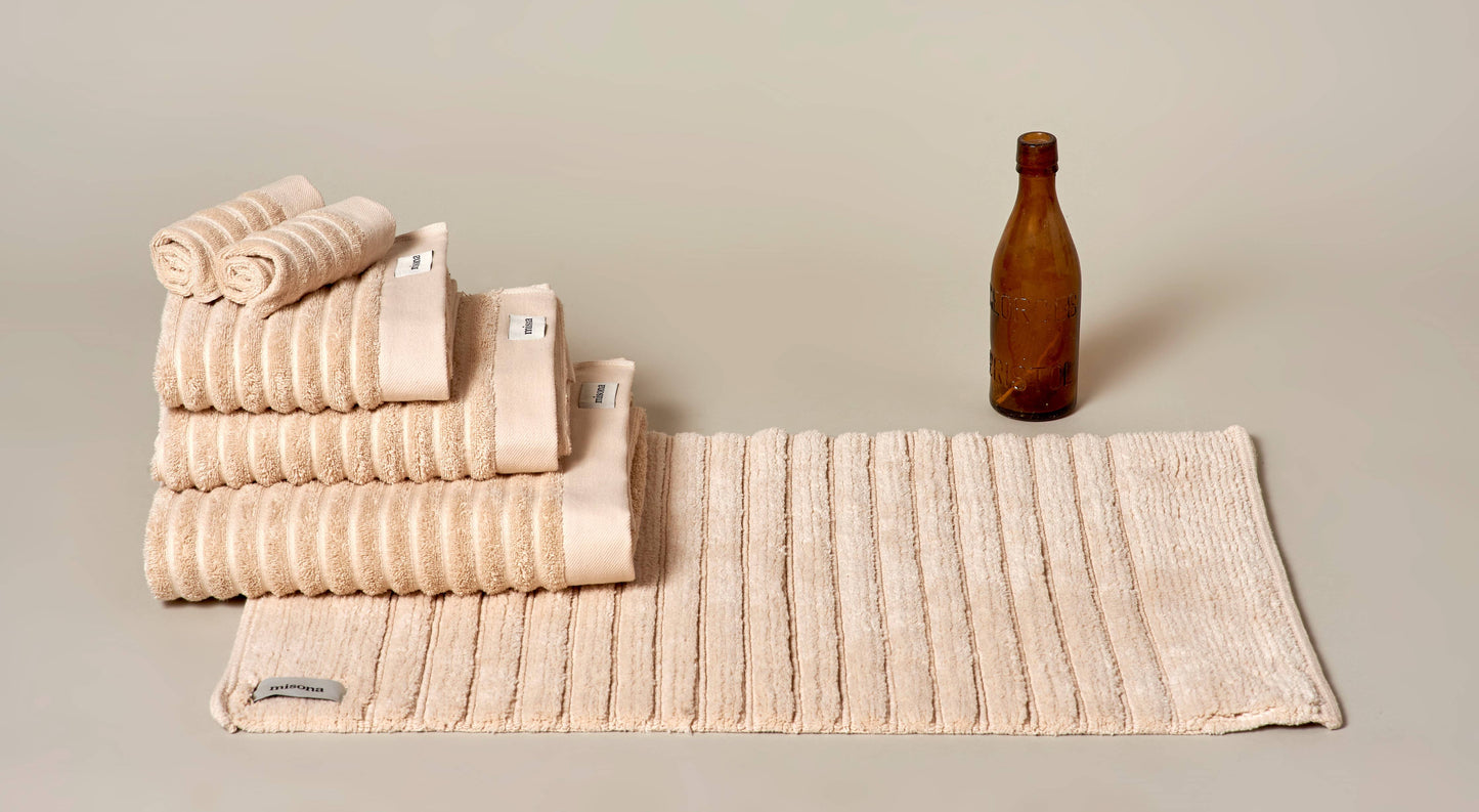 Ribbed Organic Cotton Bath Towels & Face Cloths